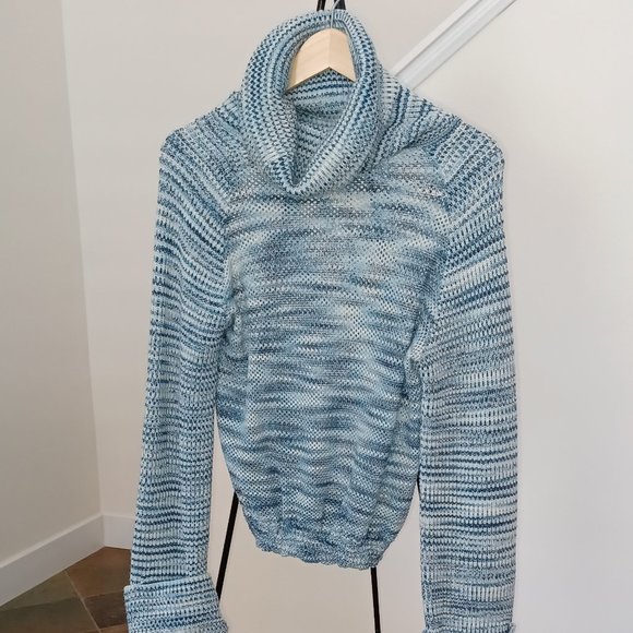 Missoni 100% Lana Wool High Neck Sweater Blue - Picture 4 of 11